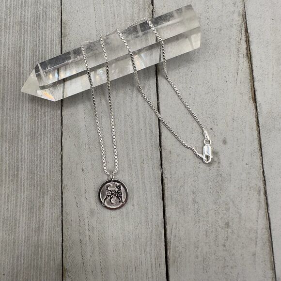 Chinese Zodiac Dog Pendant Necklace Sterling Silver - Picture 3 of 7